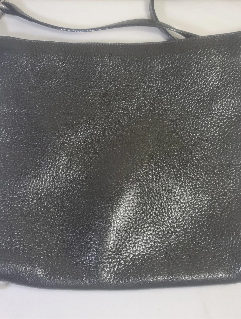 Desmo Firenze Vintage Dark Green Black Pebbled Leather Crossbody Bag Purse